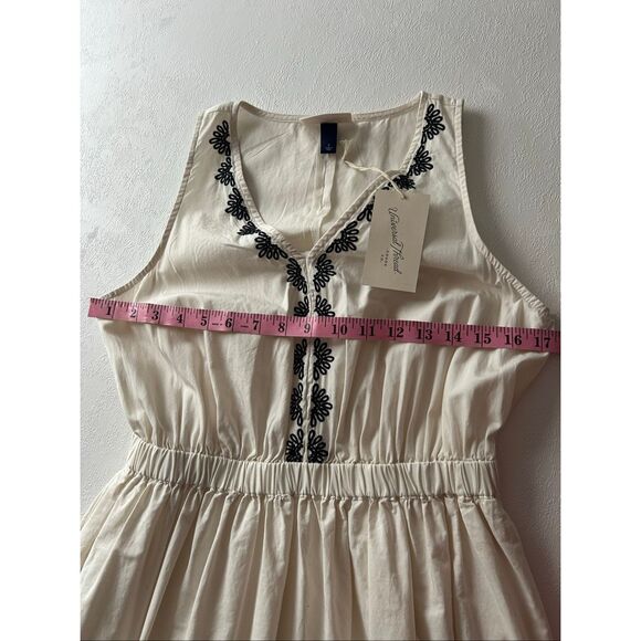 Universal Thread Cream Embroidered Midi Dress NWT Size Small β Boho Summer Dress - Picture 4 of 10